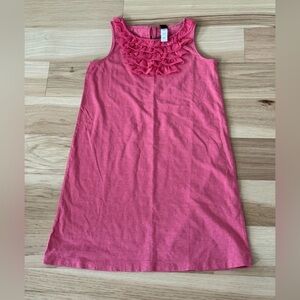 Tea collection pullover sleeveless Pink Ruffled Kids Dress size 12